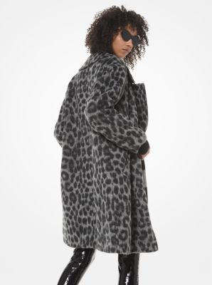 Michael kors animal print on sale coat