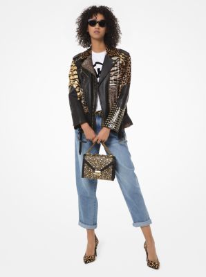 michael kors leopard print jacket