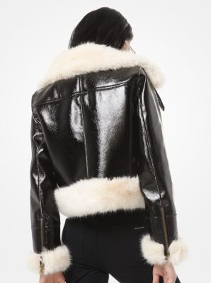 michael kors faux shearling coat