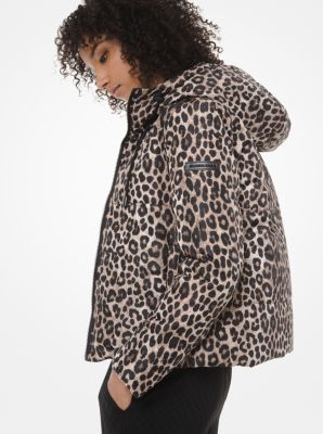 Reversible Leopard and Logo Quilted Puffer Jacket Michael Kors