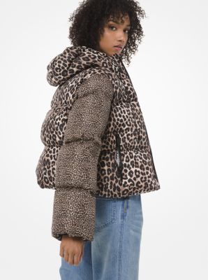 Mixed Leopard Puffer Jacket | Michael Kors