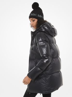 michael kors quilted coat with hood