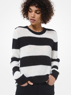 Striped Alpaca Wool-blend Sweater 