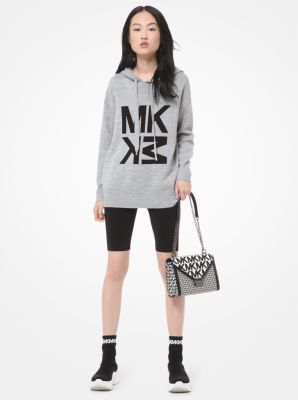 michael kors hoodie silver