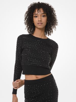 Studded Cropped Sweater image number 0