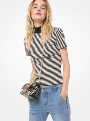 Striped Short-sleeve Sweater | Michael Kors