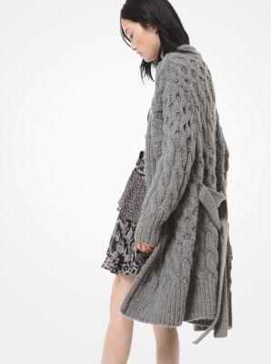 Michael kors cable knit oversized cardigan new arrivals