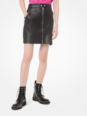 Leather Moto Skirt | Michael Kors