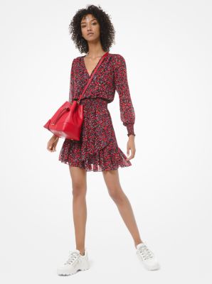 Michael Michael Kors Floral Print Wrap Dress