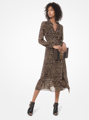 Top 64+ imagen michael kors leopard dress