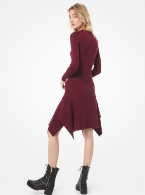 Vestido de mezcla de lana tipo pa&ntilde;uelo