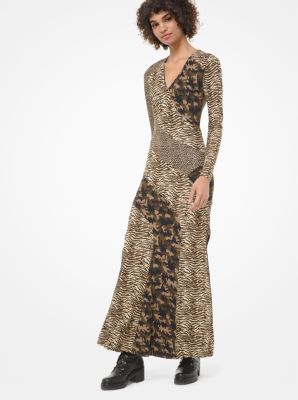 michael kors maxi dress with sleeves