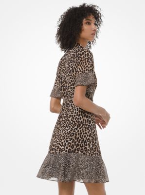 Mixed leopard print clearance dress