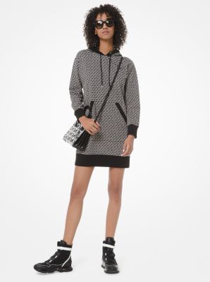 michael kors studded logo sweatshirt dress