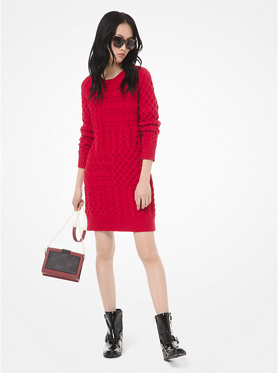 Cable-Knit Sweater Dress image number 0