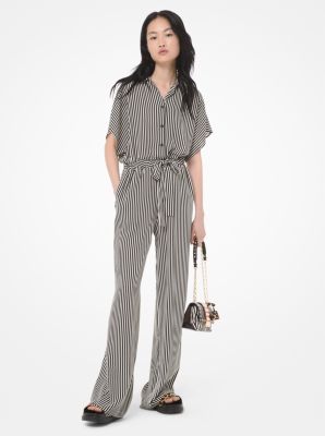 Striped Crepe Jumpsuit image number 0