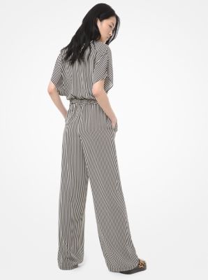 Striped Crepe Jumpsuit image number 1