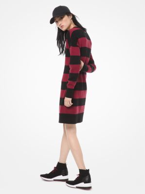 Striped Knit Sweater Dress