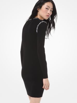 michael kors long sleeve black dress