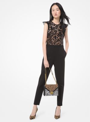 Michael kors 2024 black lace jumpsuit