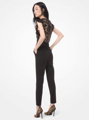 Sequined Lace and Crepe Jumpsuit Michael Kors Canada