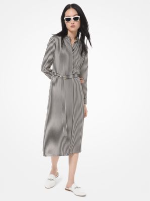michael kors striped shirt dress