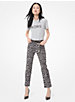 Leopard Stretch-Cotton Cropped Jeans image number 0