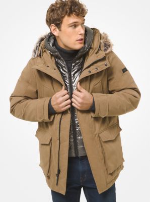 2-in-1 Faux Fur Trim Parka 