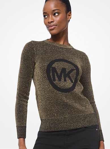 Logo Metallic Knit Sweater Michael Kors