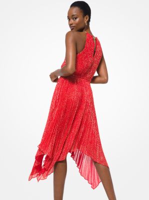 Metallic Star Georgette Halter Dress image number 1
