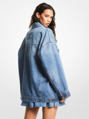 Michael kors blue jean on sale jacket