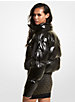 Quilted Glossy Ciré Cropped Puffer Jacket image number 1