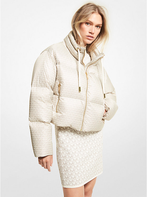 Cropped Logo Quilted Puffer Jacket image number 0