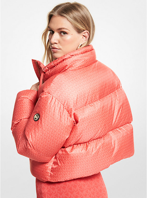 Cropped Logo Quilted Puffer Jacket image number 1