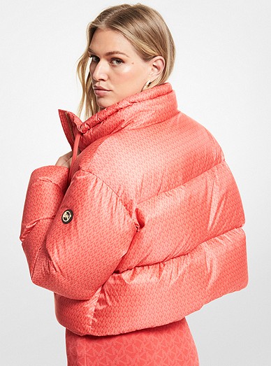 Cropped Logo Quilted Puffer Jacket | Michael Kors