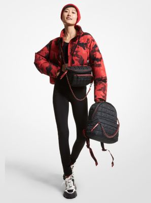 Veste matelass&eacute;e &agrave; motif camouflage in CRAMOISI | Michael Kors