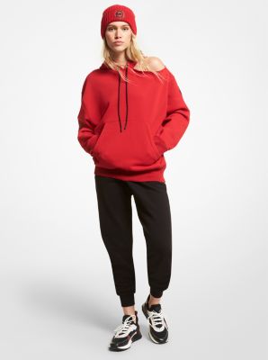 Organic Cotton Blend Cutout Hoodie Michael Kors Canada