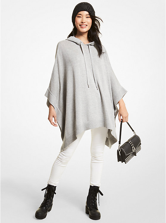 Wool Blend Hooded Poncho image number 0