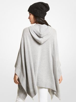 Wool Blend Hooded Poncho | Michael Kors