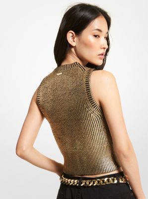 Michael kors shop metallic top