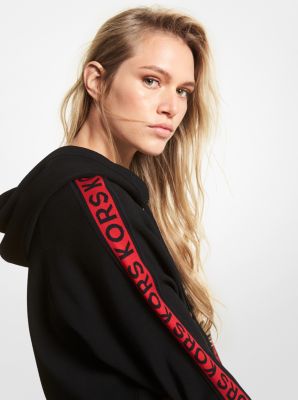 Logo Tape Hooded Sweatshirt Dress