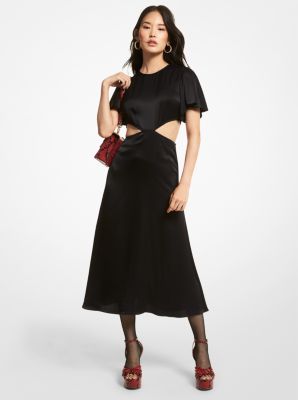 Buy Michael Kors Stretch Ponte Shirtdress - Black At 55% Off