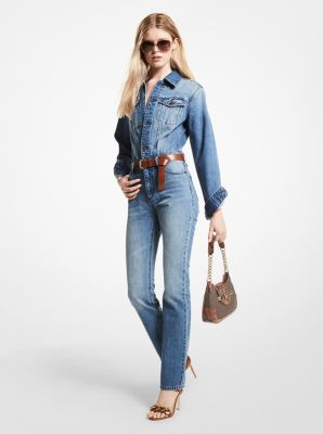 Michael kors on sale denim jumpsuit