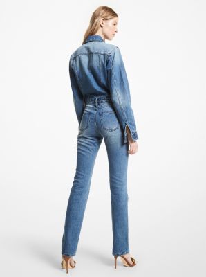 Michael kors denim jumpsuit womens online