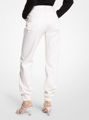 Stretch Denim Boyfriend Joggers in HUESO | Michael Kors