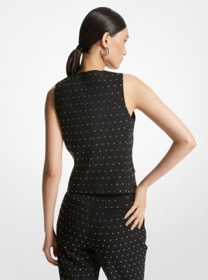Embellished Crepe Vest image number 1