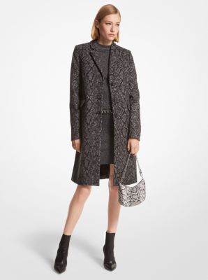 Metallic Snake Jacquard Coat | Michael Kors