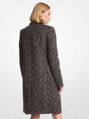 Metallic Snake Jacquard Coat