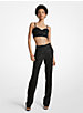 Pinstripe Sequined Crepe Straight-Leg Pants image number 0