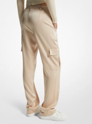 Pantalone cargo in satin image number 1